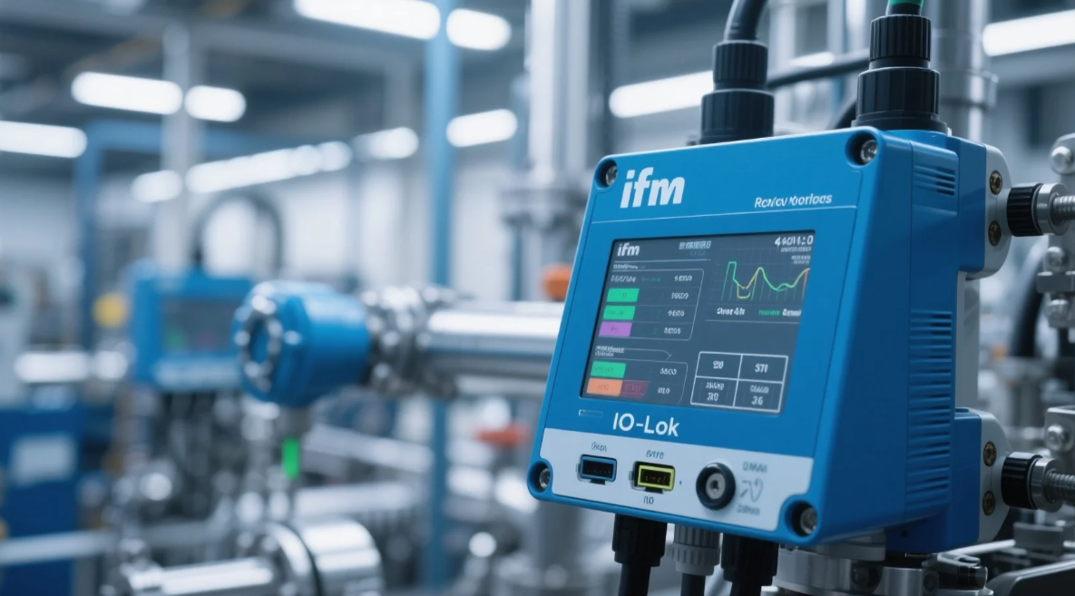 ifm IO-Link technology sensor in Industry 4.0 factory environment