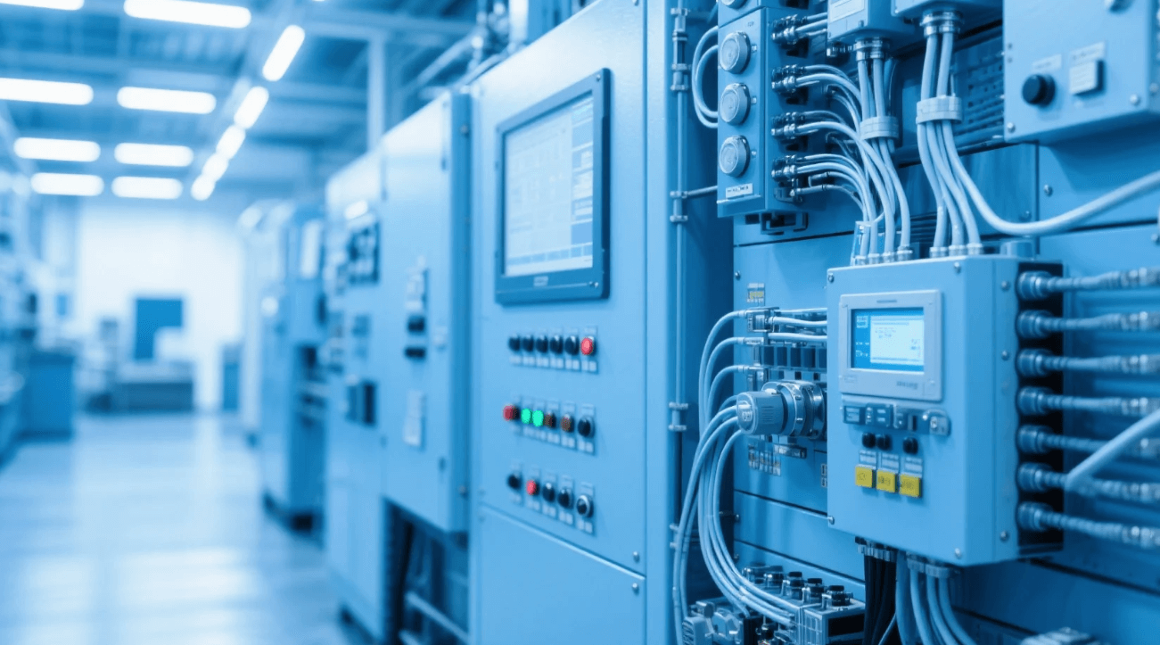 Control Systems electrical panel with PLC and sensors Control Systems electrical panel with PLC and sensors